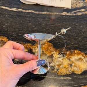 Silver (Metal) Martini Ornament